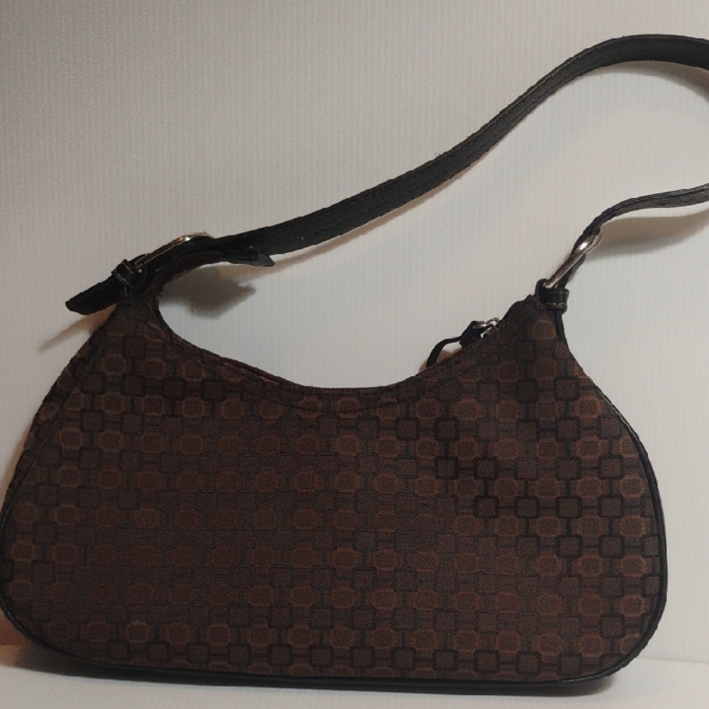 Brown Patterned Shoulder Bag